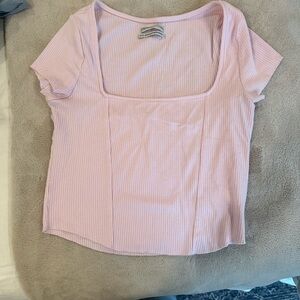 UO Pink Ribbed Shirt